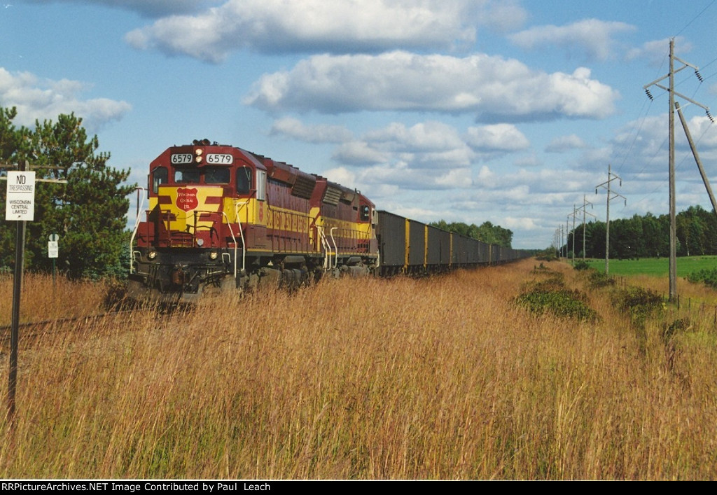 Unit hopper train rolls west